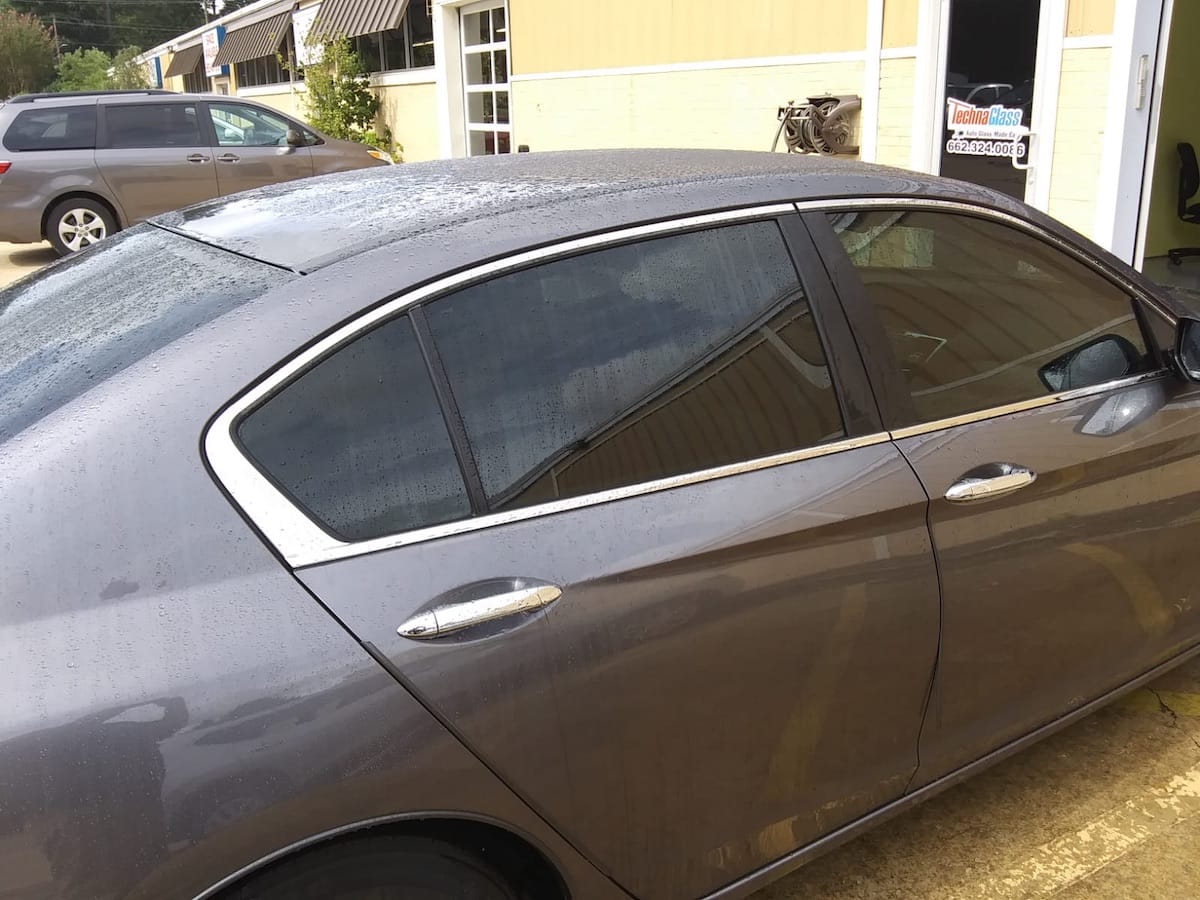 Finished window tint work