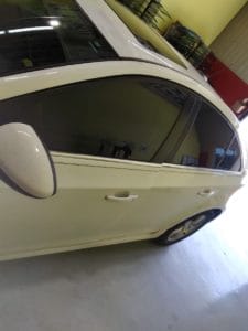 After tinting the windows