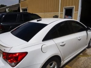 After tinting the windows