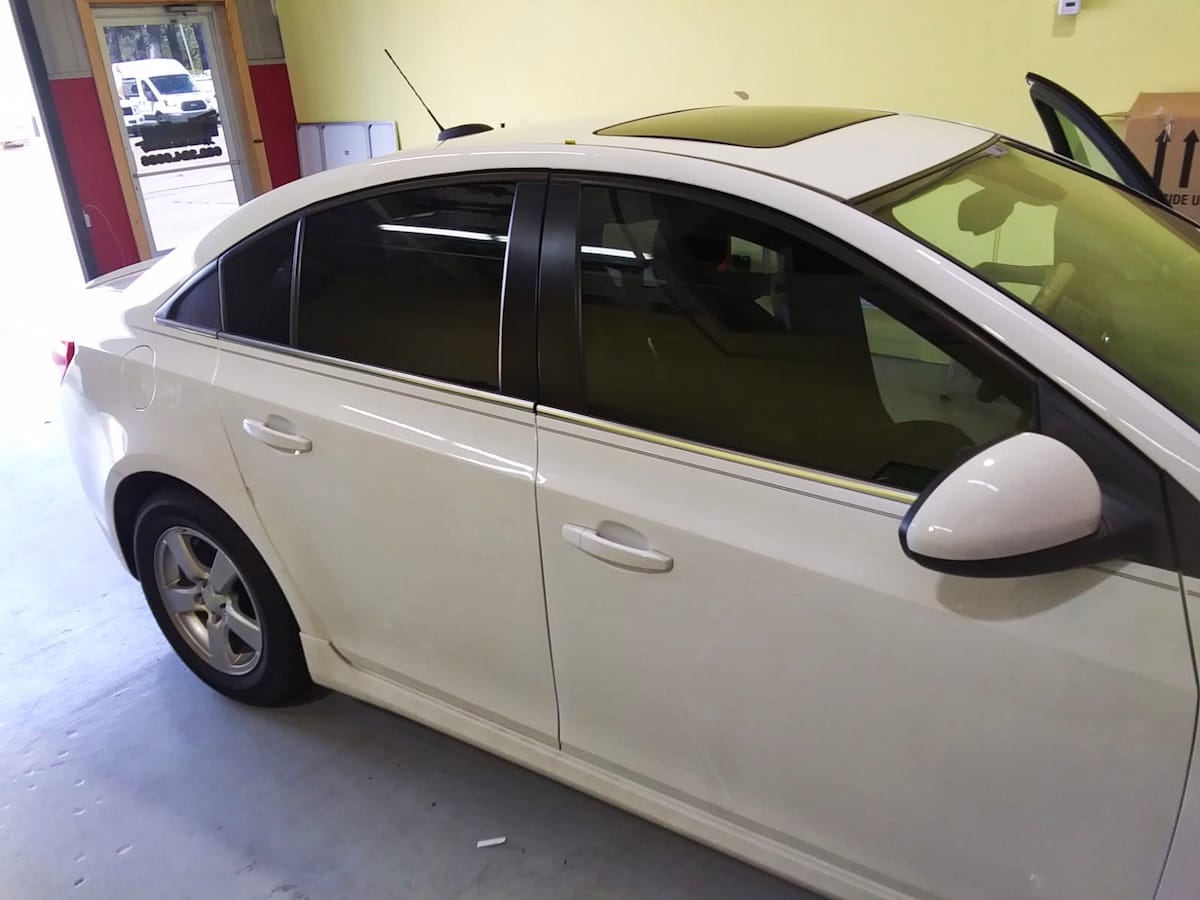 After tinting the windows