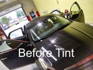 Vehicle before tinting windows