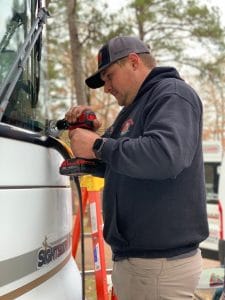 Replacing an RV windshield